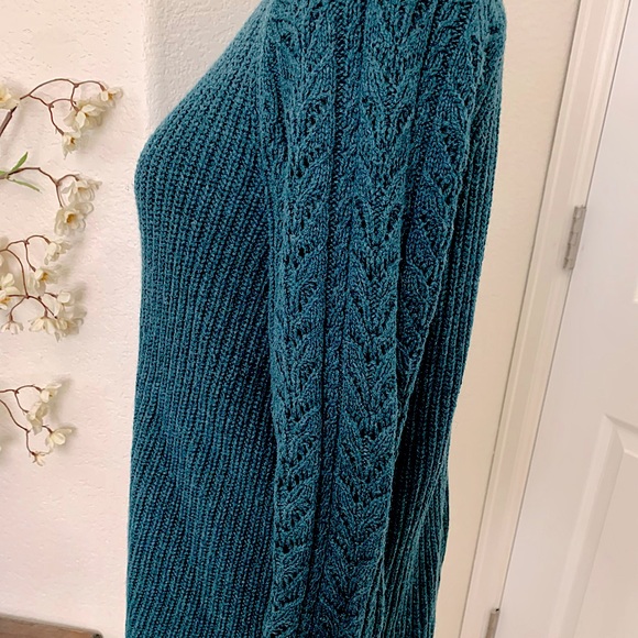 LOFT Pullover Sweater w/ Crocheted Arms - Picture 8 of 14